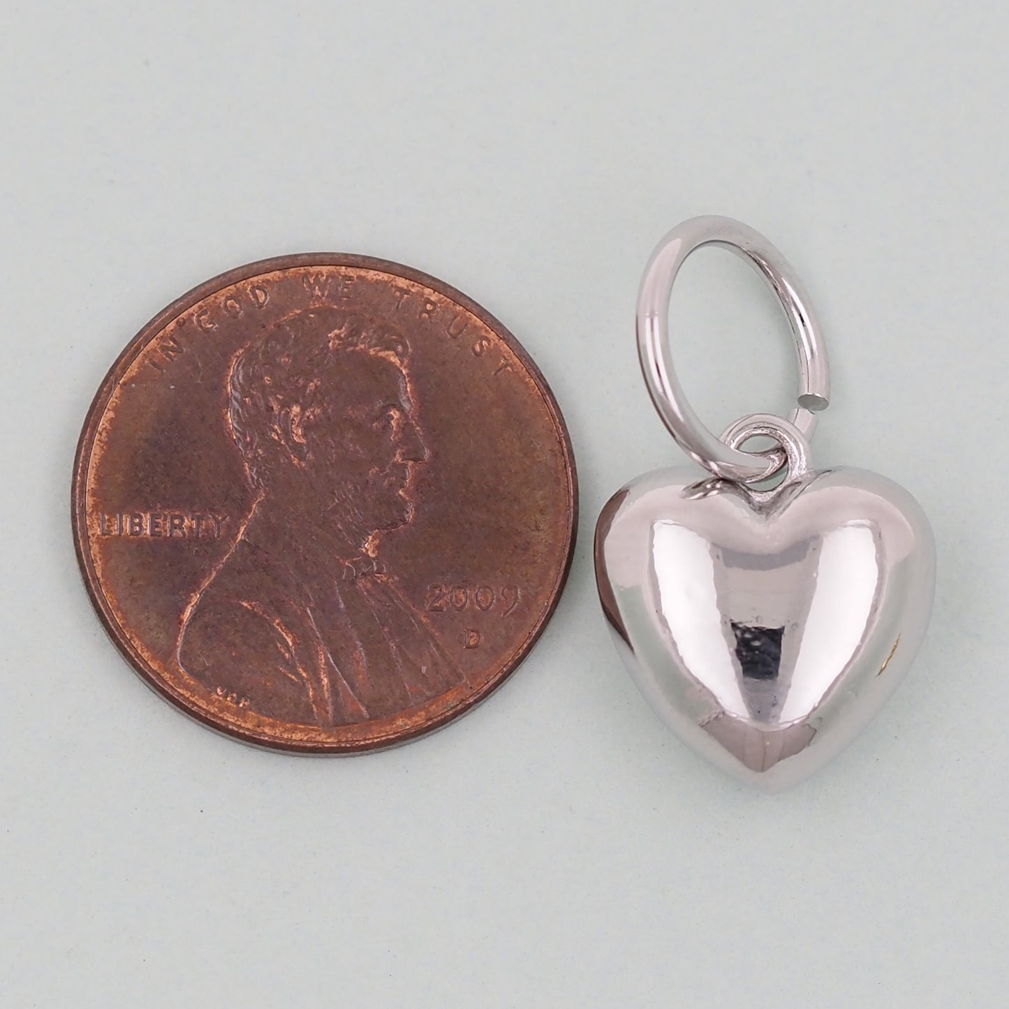Gold Heart Charms,18K Gold Filled Heart Pendant,Heart Charm Bracelet Necklace for DIY Jewelry Making Supply