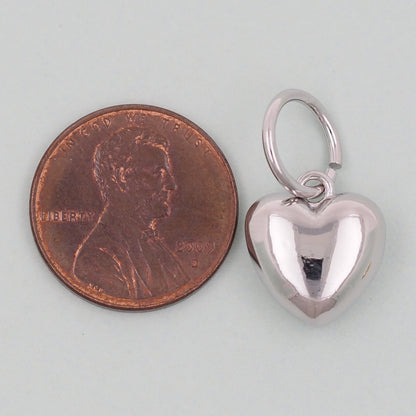 Gold Heart Charms,18K Gold Filled Heart Pendant,Heart Charm Bracelet Necklace for DIY Jewelry Making Supply