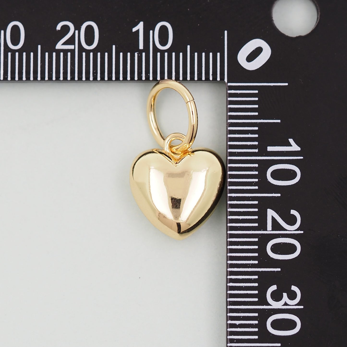 Gold Heart Charms,18K Gold Filled Heart Pendant,Heart Charm Bracelet Necklace for DIY Jewelry Making Supply