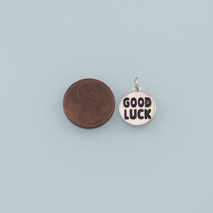 Gold Luck Charms,18K Gold Filled Good Luck Pendant,Enamel Good Luck Charm Bracelet Necklace for DIY Jewelry Making Supply