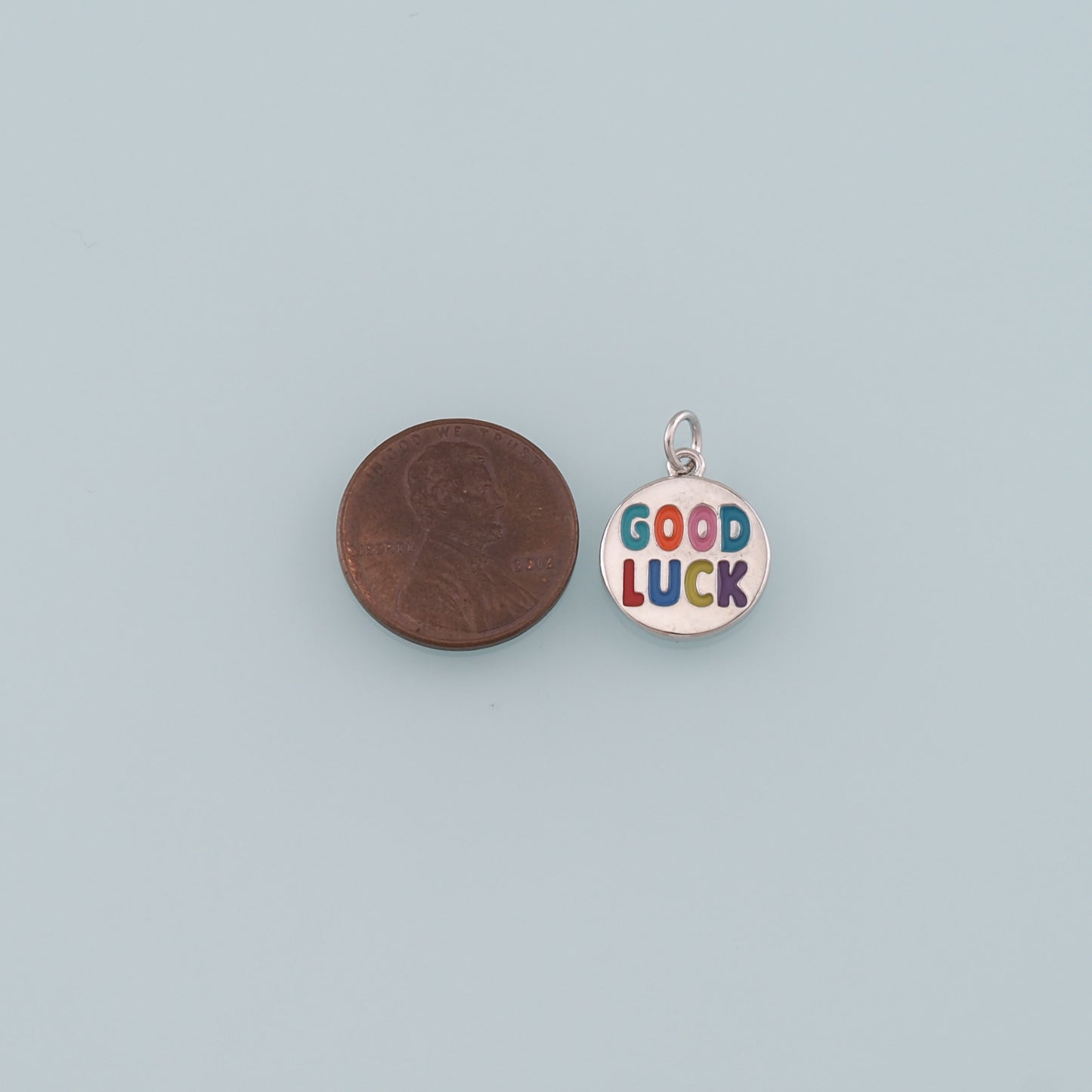 Gold Luck Charms,18K Gold Filled Good Luck Pendant,Enamel Good Luck Charm Bracelet Necklace for DIY Jewelry Making Supply