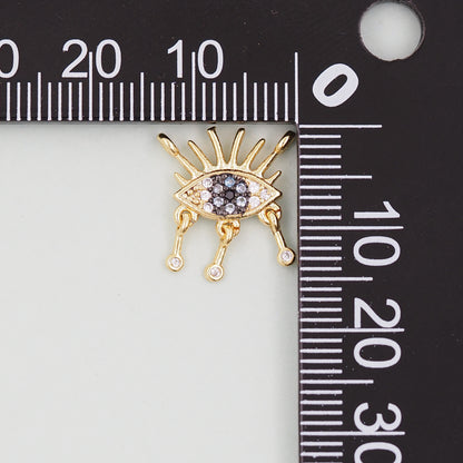 Gold Evil Eye Charms,18K Gold Filled Evil Eye Pendant,Evil Eye Charm Bracelet Necklace for DIY Jewelry Making Supply
