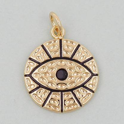 Gold Evil Eye Charms,18K Gold Filled Evil Eye Pendant,Evil Eye Charm Bracelet Necklace for DIY Jewelry Making Supply