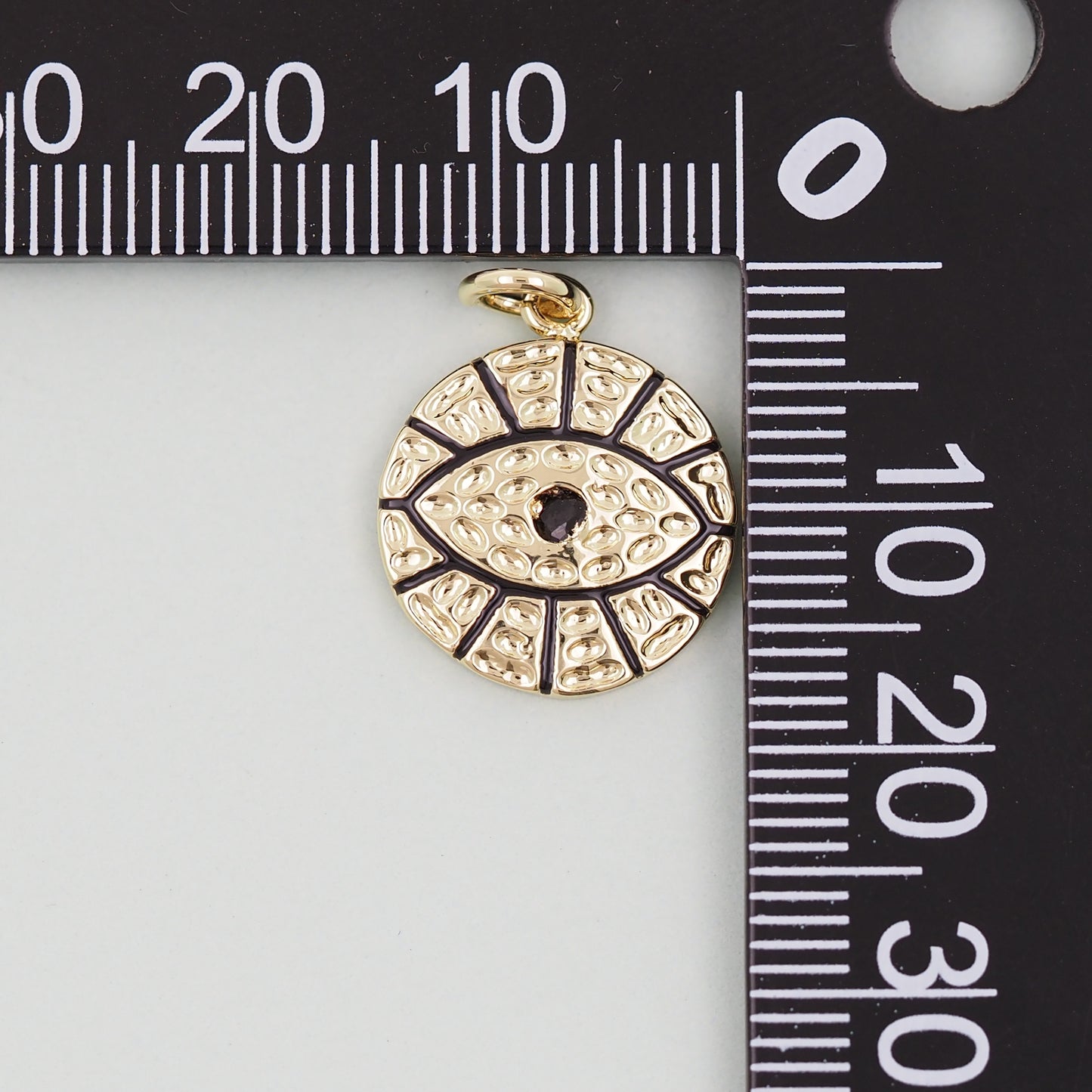 Gold Evil Eye Charms,18K Gold Filled Evil Eye Pendant,Evil Eye Charm Bracelet Necklace for DIY Jewelry Making Supply