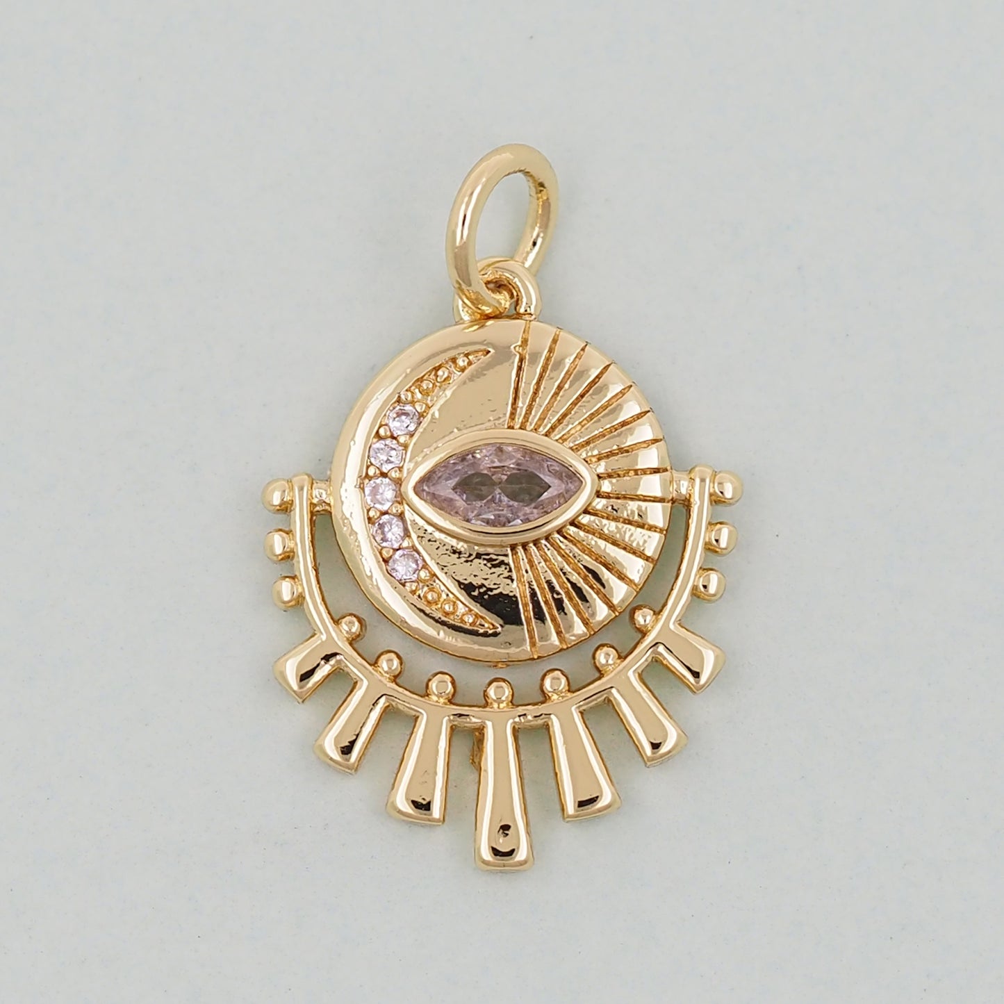 Gold Evil Eye Charms,18K Gold Filled Evil Eye Pendant,Evil Eye Charm Bracelet Necklace for DIY Jewelry Making Supply
