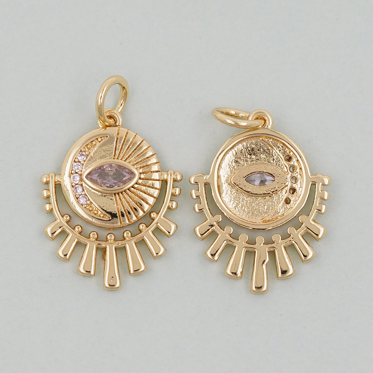 Gold Evil Eye Charms,18K Gold Filled Evil Eye Pendant,Evil Eye Charm Bracelet Necklace for DIY Jewelry Making Supply