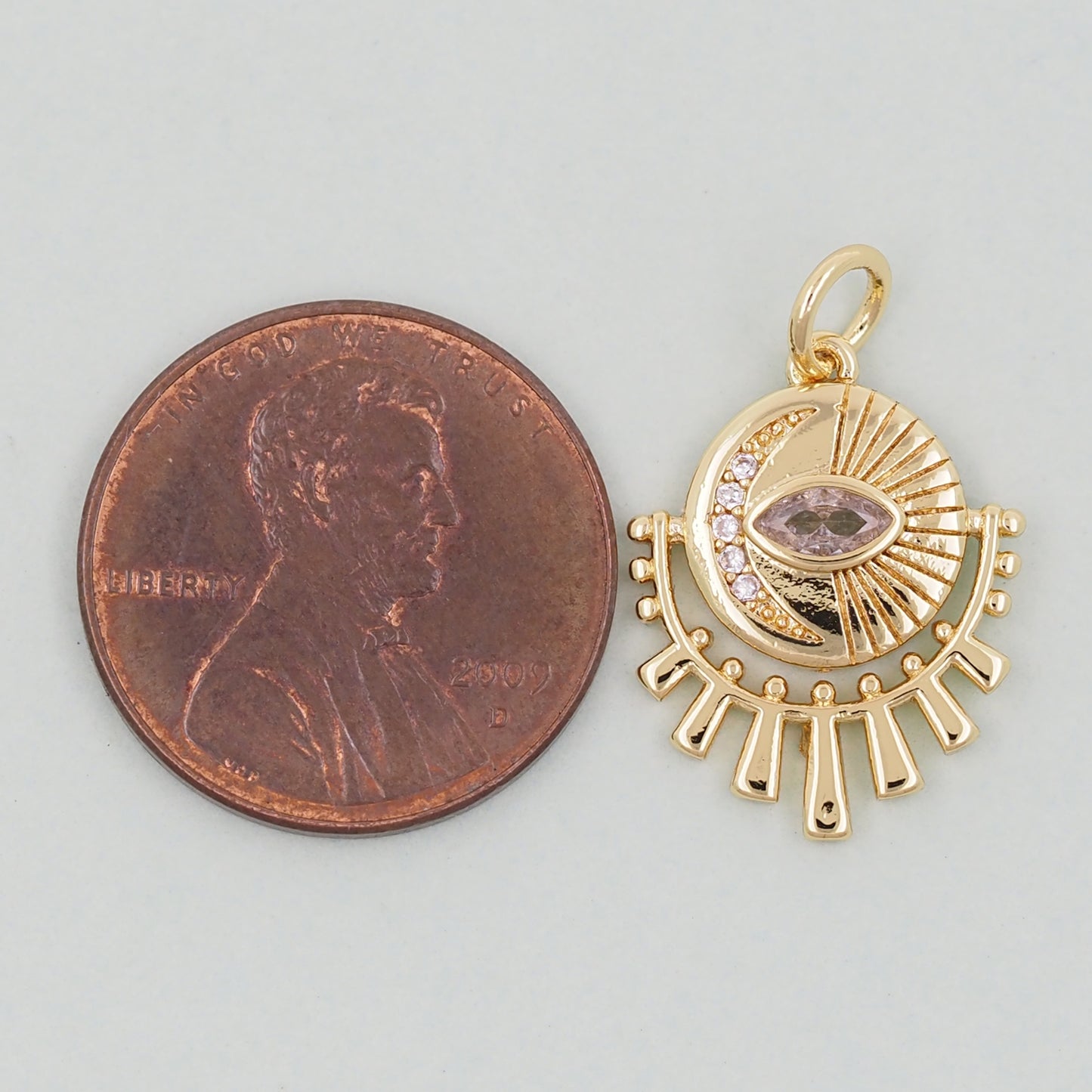 Gold Evil Eye Charms,18K Gold Filled Evil Eye Pendant,Evil Eye Charm Bracelet Necklace for DIY Jewelry Making Supply