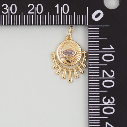 Gold Evil Eye Charms,18K Gold Filled Evil Eye Pendant,Evil Eye Charm Bracelet Necklace for DIY Jewelry Making Supply