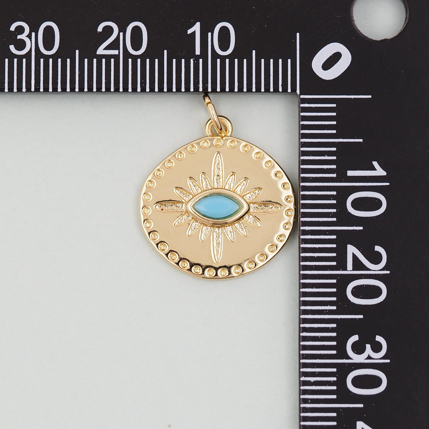 Gold Evil Eye Charms,18K Gold Filled Evil Eye Pendant,Evil Eye Charm Bracelet Necklace for DIY Jewelry Making Supply