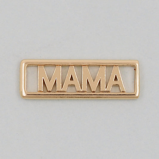 Gold Mama Charms,18K Gold Filled Mama Pendant,Mama Charm Bracelet Necklace for DIY Jewelry Making Supply
