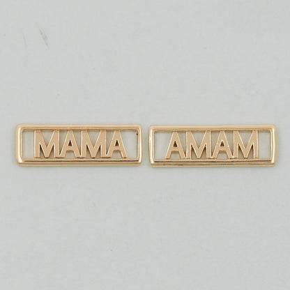 Gold Mama Charms,18K Gold Filled Mama Pendant,Mama Charm Bracelet Necklace for DIY Jewelry Making Supply