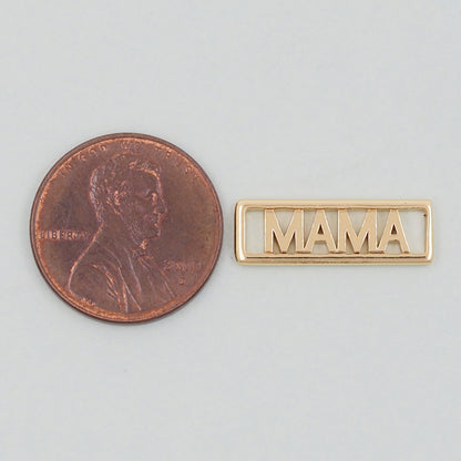 Gold Mama Charms,18K Gold Filled Mama Pendant,Mama Charm Bracelet Necklace for DIY Jewelry Making Supply