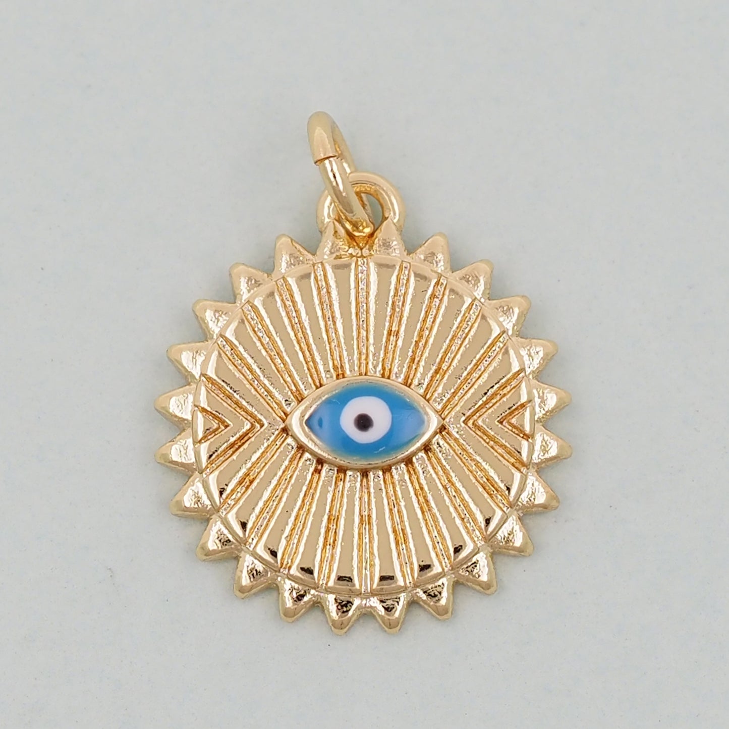 Gold Evil Eye Charms,18K Gold Filled Evil Eye Pendant,Evil Eye Charm Bracelet Necklace for DIY Jewelry Making Supply
