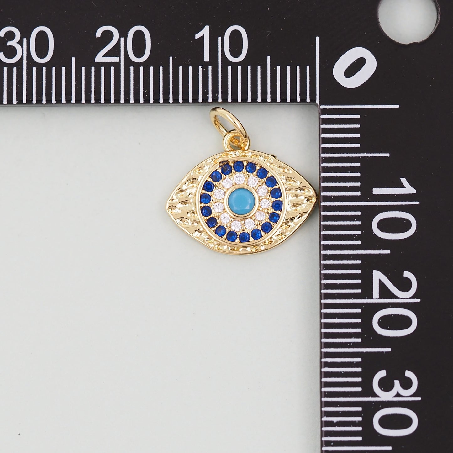 Gold Evil Eye Charms,18K Gold Filled Evil Eye Pendant,Evil Eye Charm Bracelet Necklace for DIY Jewelry Making Supply