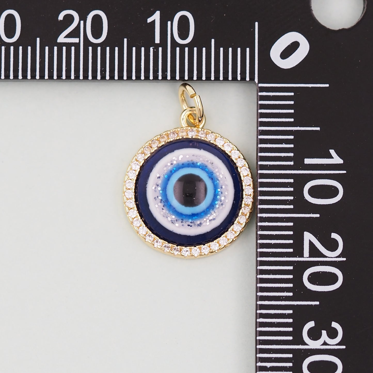 Gold Evil Eye Charms,18K Gold Filled Evil Eye Pendant,Evil Eye Charm Bracelet Necklace for DIY Jewelry Making Supply