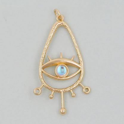 Gold Evil Eye Charms,18K Gold Filled Evil Eye Pendant,Evil Eye Charm Bracelet Necklace for DIY Jewelry Making Supply