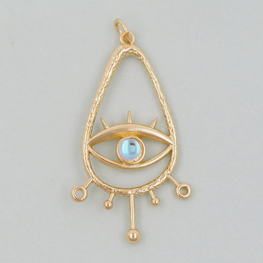 Gold Evil Eye Charms,18K Gold Filled Evil Eye Pendant,Evil Eye Charm Bracelet Necklace for DIY Jewelry Making Supply