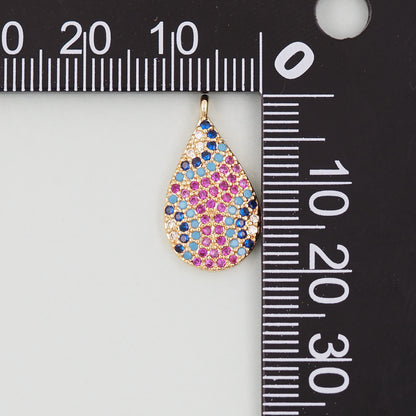 Gold Teardrop Charms,18K Gold Filled Teardrop Pendant,Teardrop Charm Bracelet Necklace for DIY Jewelry Making Supply