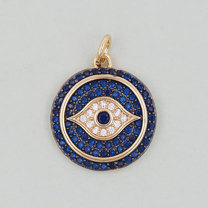 Gold Evil Eye Charms,18K Gold Filled Evil Eye Pendant,Evil Eye Charm Bracelet Necklace for DIY Jewelry Making Supply