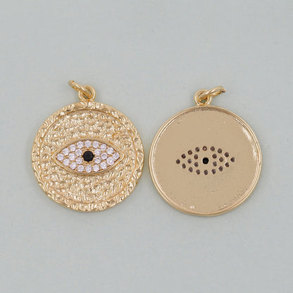 Gold Evil Eye Charms,18K Gold Filled Evil Eye Pendant,Evil Eye Charm Bracelet Necklace for DIY Jewelry Making Supply