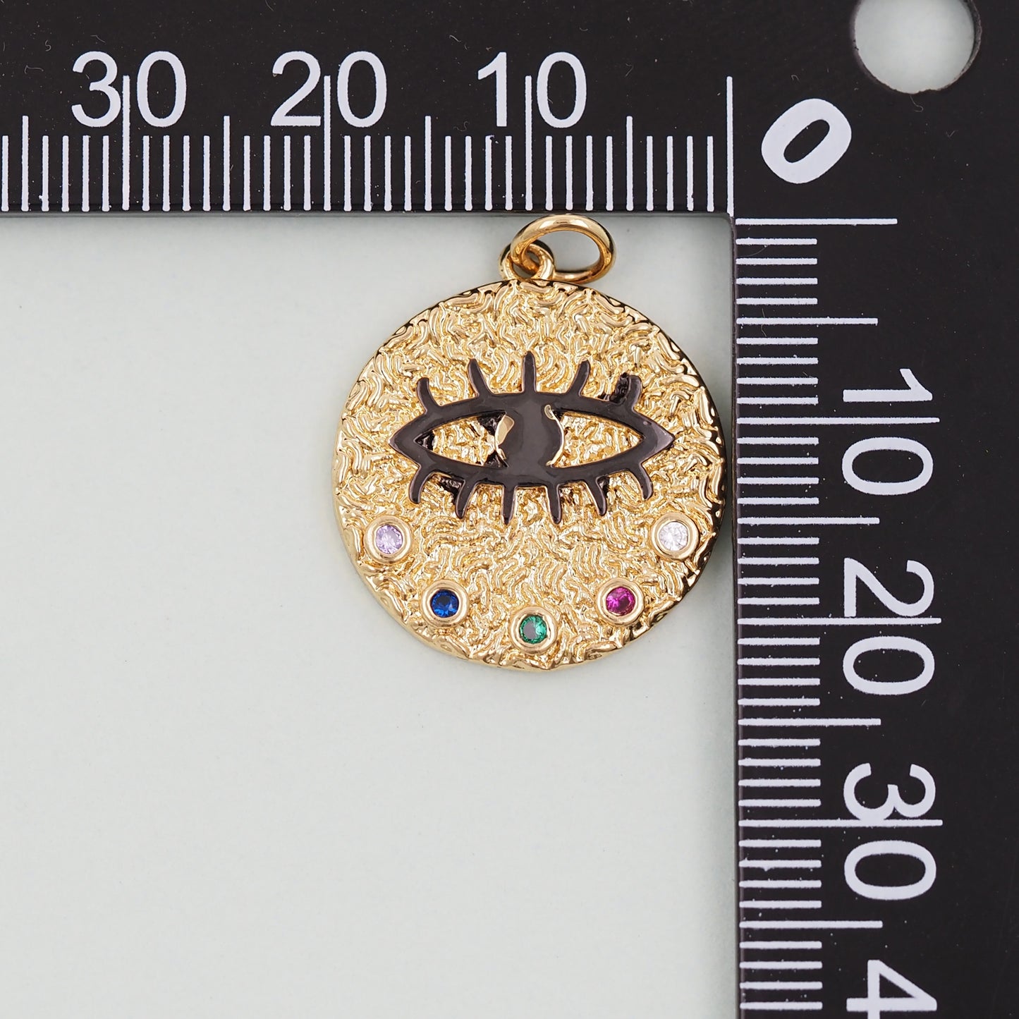 Gold Evil Eye Charms,18K Gold Filled Evil Eye Pendant,Evil Eye Charm Bracelet Necklace for DIY Jewelry Making Supply