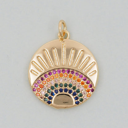18K Gold Filled Evil Eye Pendant,Evil Eye Charm Bracelet Necklace for DIY Jewelry Making Supply