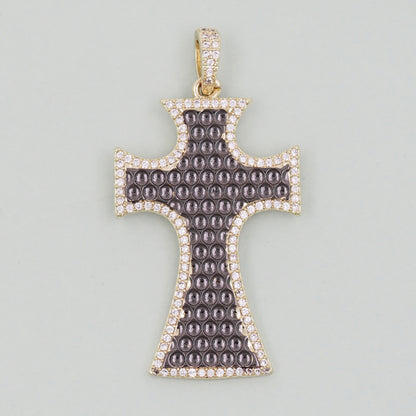 Gold Cross Charms,18K Gold Filled Cross Pendant,Cross Charm Bracelet Necklace for DIY Jewelry Making Supply