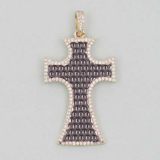 Gold Cross Charms,18K Gold Filled Cross Pendant,Cross Charm Bracelet Necklace for DIY Jewelry Making Supply