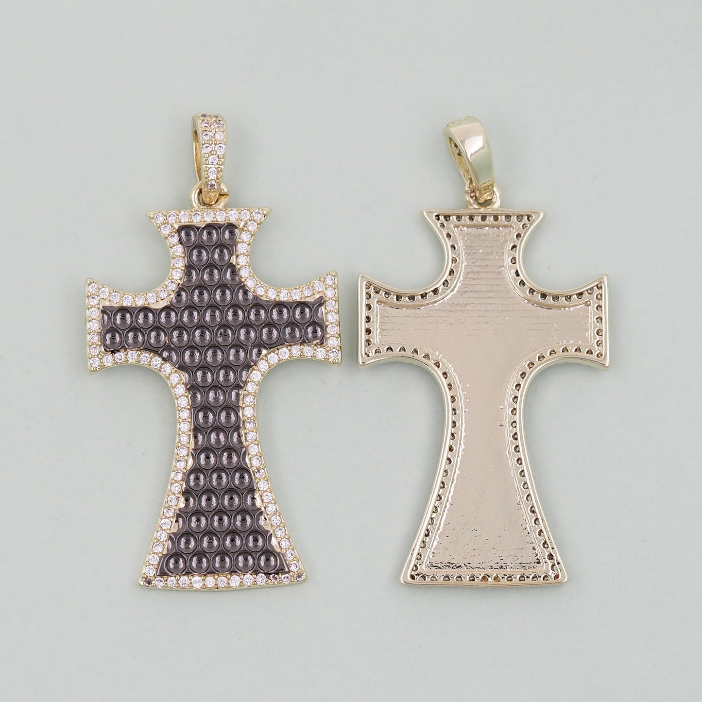 Gold Cross Charms,18K Gold Filled Cross Pendant,Cross Charm Bracelet Necklace for DIY Jewelry Making Supply
