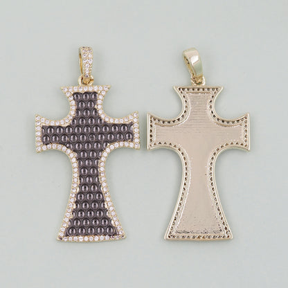 Gold Cross Charms,18K Gold Filled Cross Pendant,Cross Charm Bracelet Necklace for DIY Jewelry Making Supply