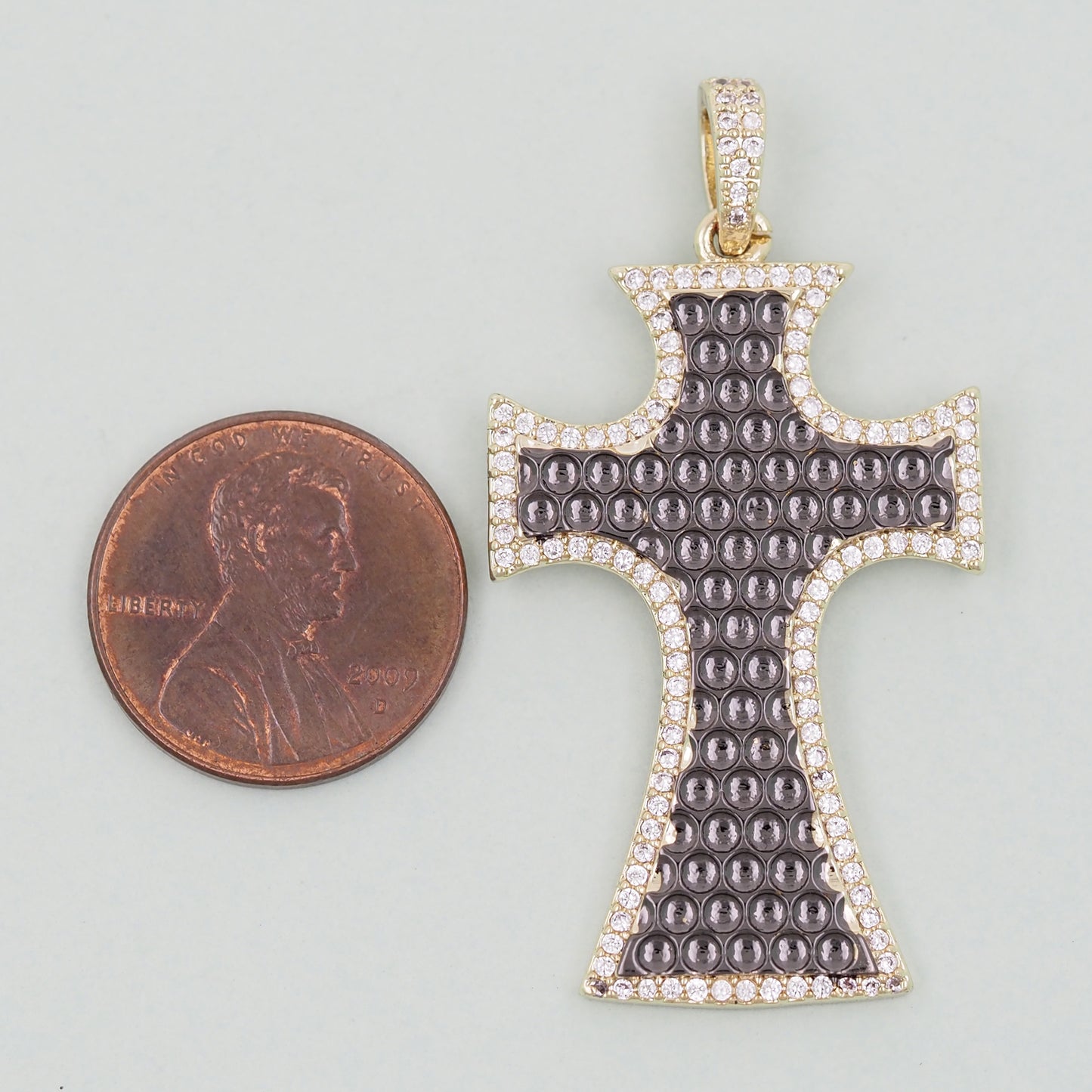 Gold Cross Charms,18K Gold Filled Cross Pendant,Cross Charm Bracelet Necklace for DIY Jewelry Making Supply