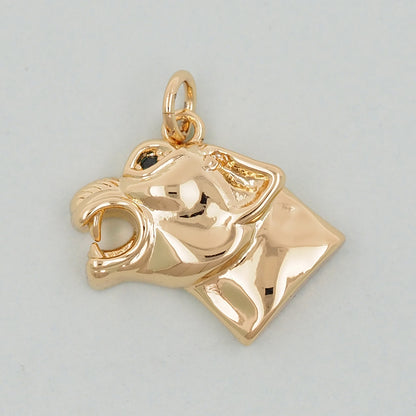 Gold Leopard Charms,18K Gold Filled Leopard Pendant,Leopard Charm Bracelet Necklace for DIY Jewelry Making Supply