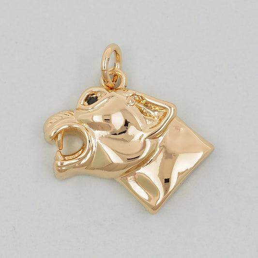 Gold Leopard Charms,18K Gold Filled Leopard Pendant,Leopard Charm Bracelet Necklace for DIY Jewelry Making Supply