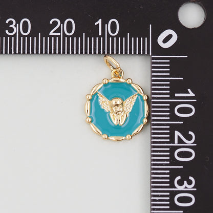 Gold Angel Charms,18K Gold Filled Angel Pendant,Angel Charm Bracelet Necklace for DIY Jewelry Making Supply
