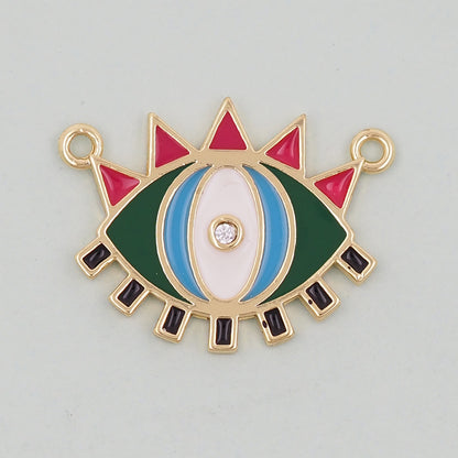 Gold Evil Eye Charms,18K Gold Filled Evil Eye Pendant,Evil Eye Charm Bracelet Necklace for DIY Jewelry Making Supply