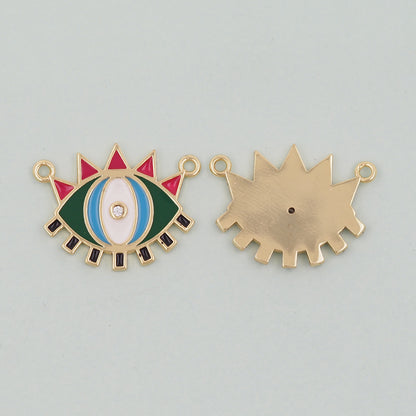 Gold Evil Eye Charms,18K Gold Filled Evil Eye Pendant,Evil Eye Charm Bracelet Necklace for DIY Jewelry Making Supply