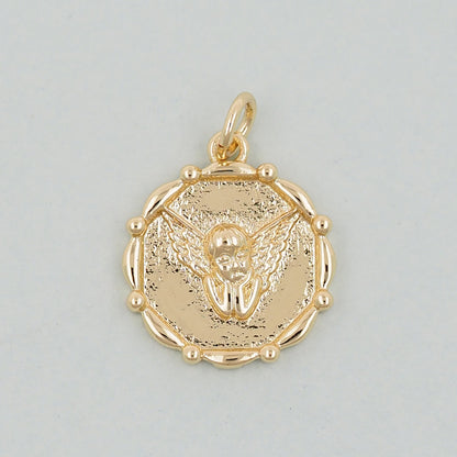 Gold Angel Charms,18K Gold Filled Angel Pendant,Angel Charm Bracelet Necklace for DIY Jewelry Making Supply