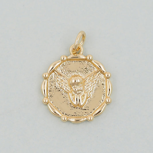 Gold Angel Charms,18K Gold Filled Angel Pendant,Angel Charm Bracelet Necklace for DIY Jewelry Making Supply