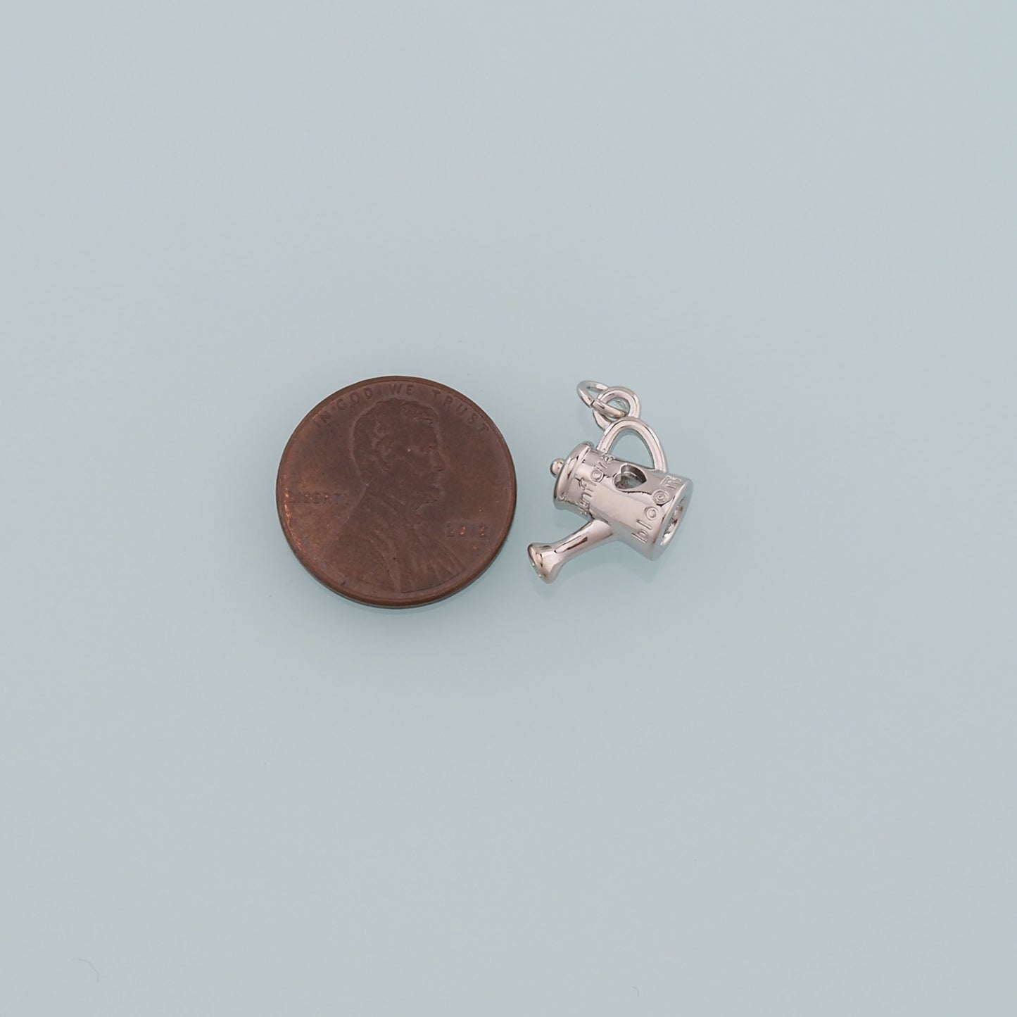 18K Gold Filled Watering Can Pendant,Dainty Watering Charm Bracelet Necklace for DIY Jewelry Making Supply