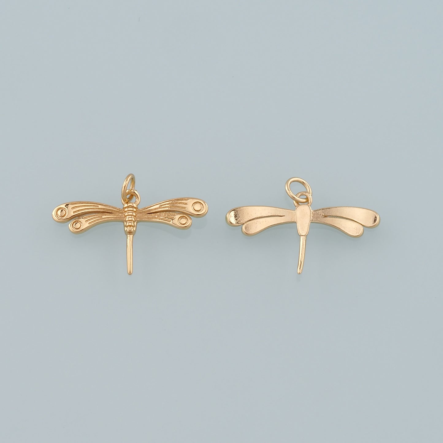 Gold Dragonfly Charms,18K Gold Filled Dragonfly Pendant,Insect Charm Bracelet Necklace for DIY Jewelry Making Supply