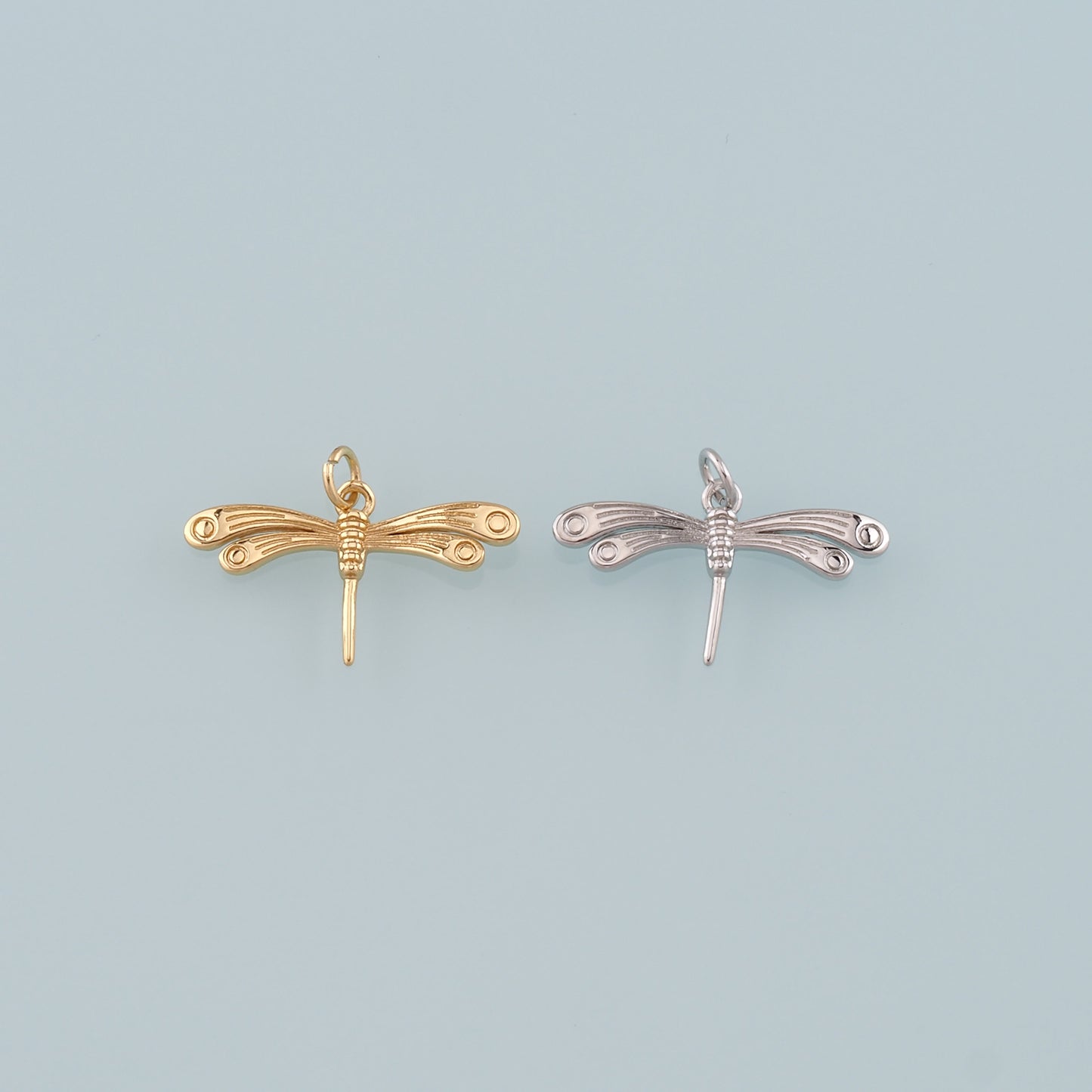 Gold Dragonfly Charms,18K Gold Filled Dragonfly Pendant,Insect Charm Bracelet Necklace for DIY Jewelry Making Supply