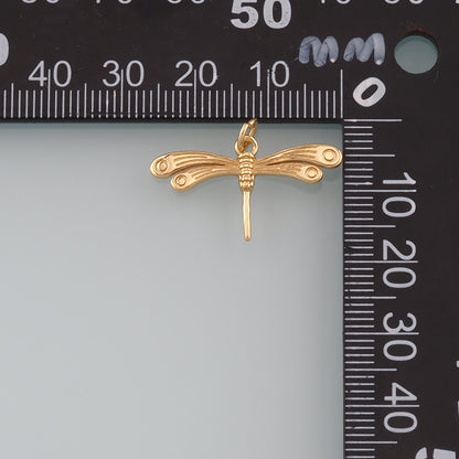 Gold Dragonfly Charms,18K Gold Filled Dragonfly Pendant,Insect Charm Bracelet Necklace for DIY Jewelry Making Supply