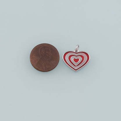 Gold Heart Charms,18K Gold Filled Heart Pendant,Enamel Heart Charm Bracelet Necklace for DIY Jewelry Making Supply