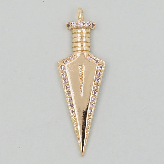 Gold Arrow Charms,18K Gold Filled Arrow Pendant,Arrow Charm Bracelet Necklace for DIY Jewelry Making Supply