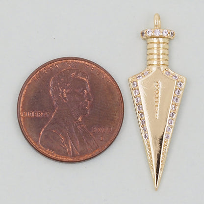 Gold Arrow Charms,18K Gold Filled Arrow Pendant,Arrow Charm Bracelet Necklace for DIY Jewelry Making Supply