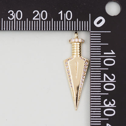 Gold Arrow Charms,18K Gold Filled Arrow Pendant,Arrow Charm Bracelet Necklace for DIY Jewelry Making Supply