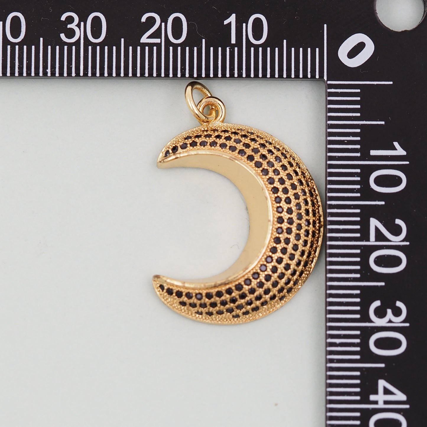 Gold Moon Charms,18K Gold Filled Moon Pendant,Celestial Charm Bracelet Necklace for DIY Jewelry Making Supply