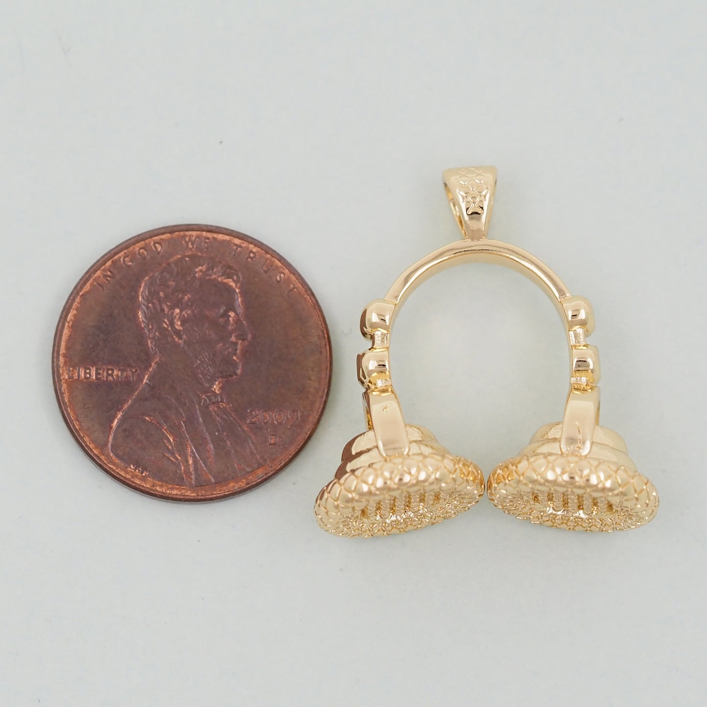 Gold Earphone Charms,18K Gold Filled Earphone Pendant,Earphone Charm Bracelet Necklace for DIY Jewelry Making Supply