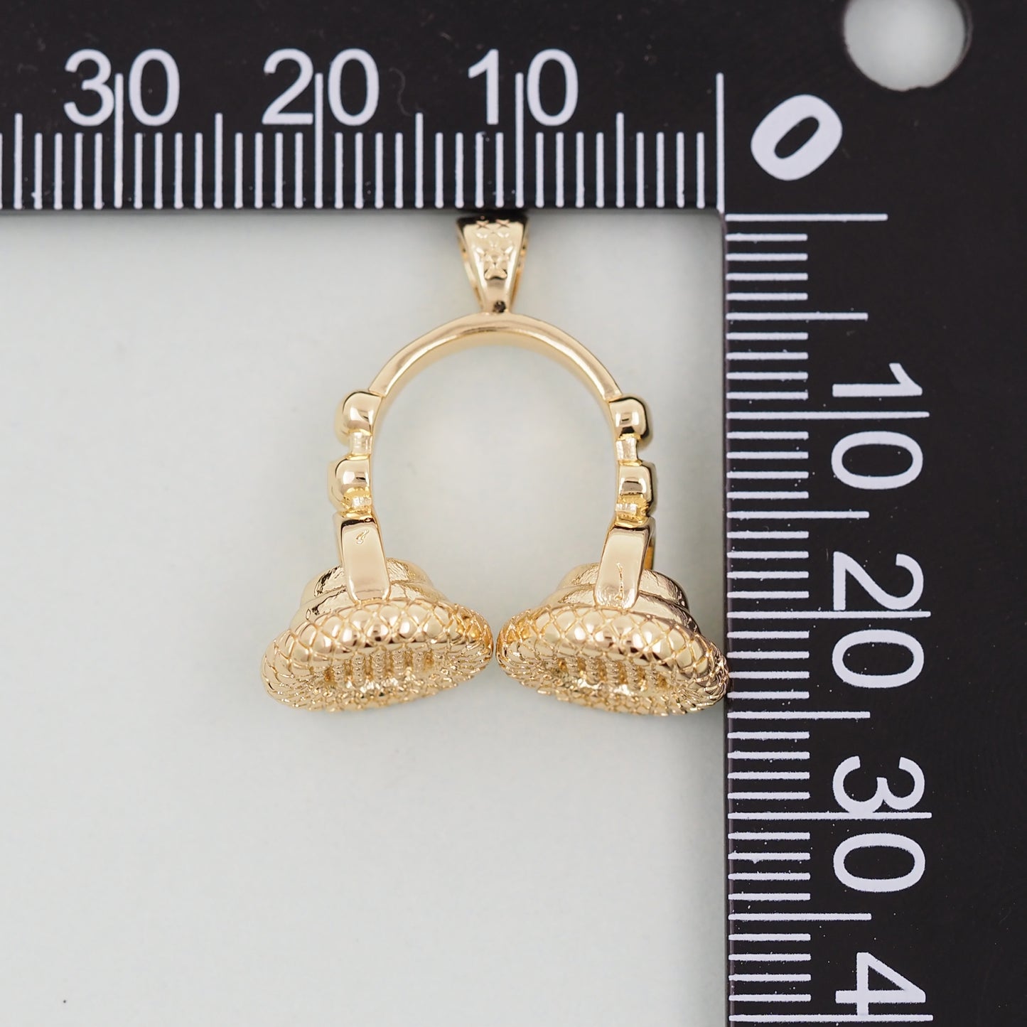Gold Earphone Charms,18K Gold Filled Earphone Pendant,Earphone Charm Bracelet Necklace for DIY Jewelry Making Supply