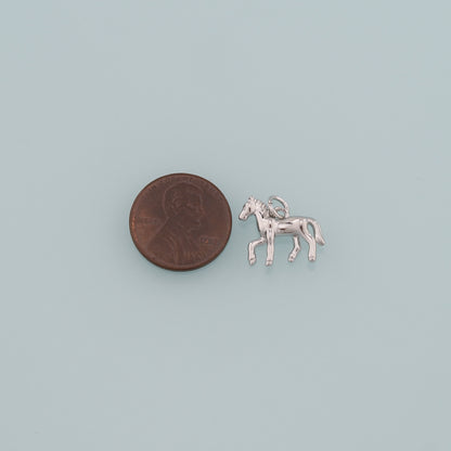 Gold Horse Charms,18K Gold Filled Horse Pendant,Animal Charm Bracelet Necklace for DIY Jewelry Making Supply